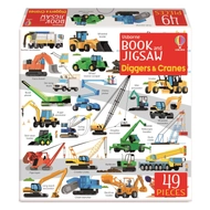 BOOK AND JIGSAW - DIGGERS AND CRANES