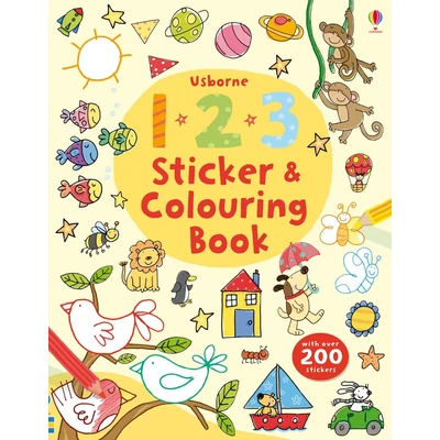 123 STICKER AND COLOURING BOOK