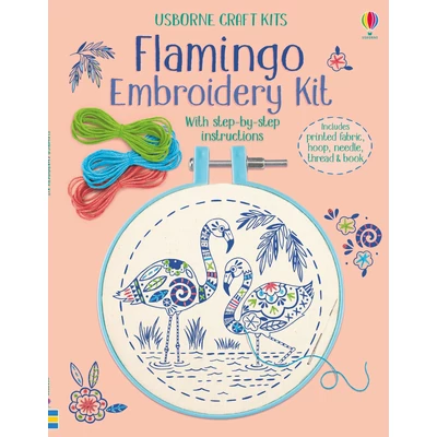 EMBROIDERY KIT: FLAMINGO