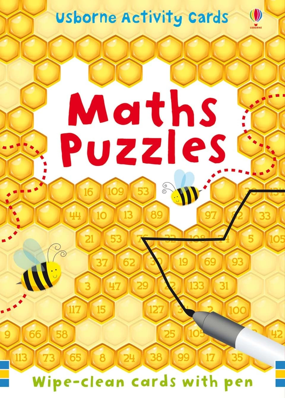 MATHS PUZZLES - WIPE-CLEAN CARDS WITH PEN