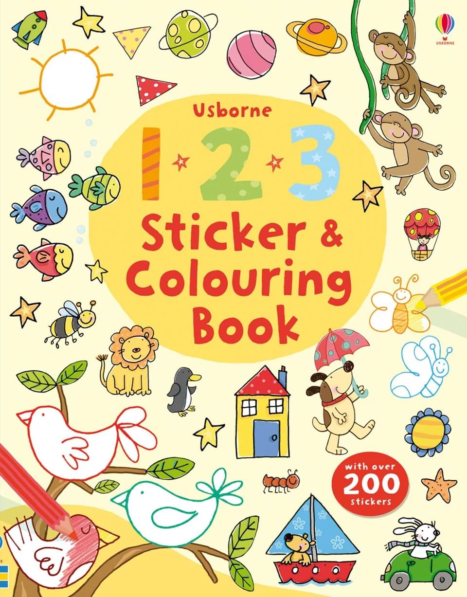 123 STICKER AND COLOURING BOOK