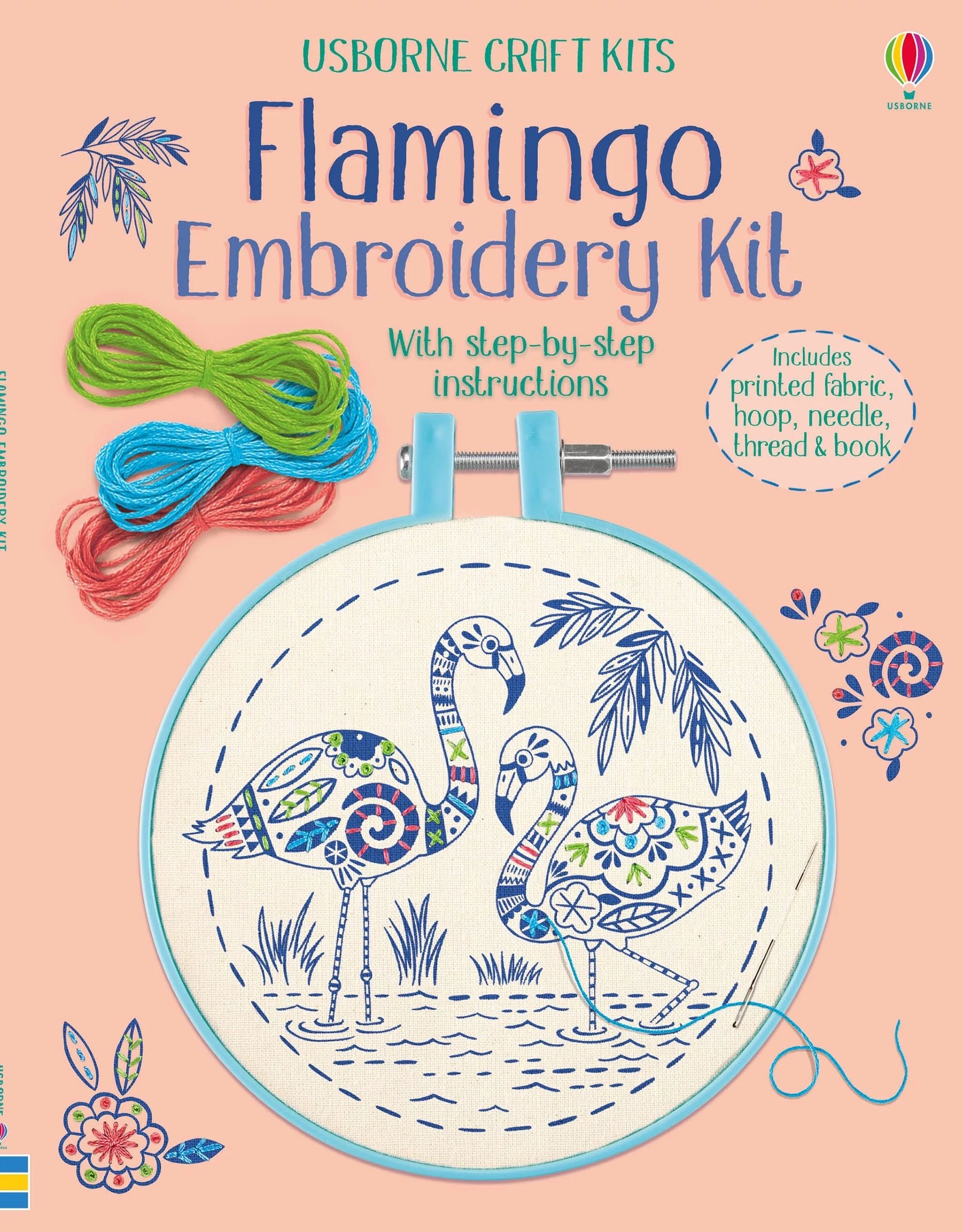 EMBROIDERY KIT: FLAMINGO
