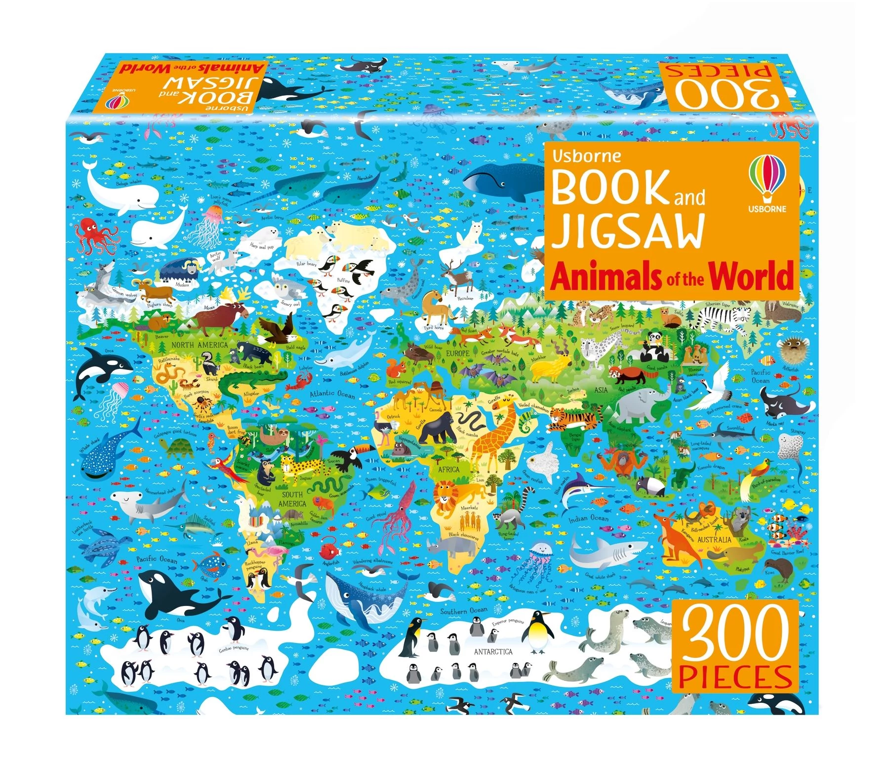 USBORNE BOOK AND JIGSAW - ANIMALS OF THE WORLD