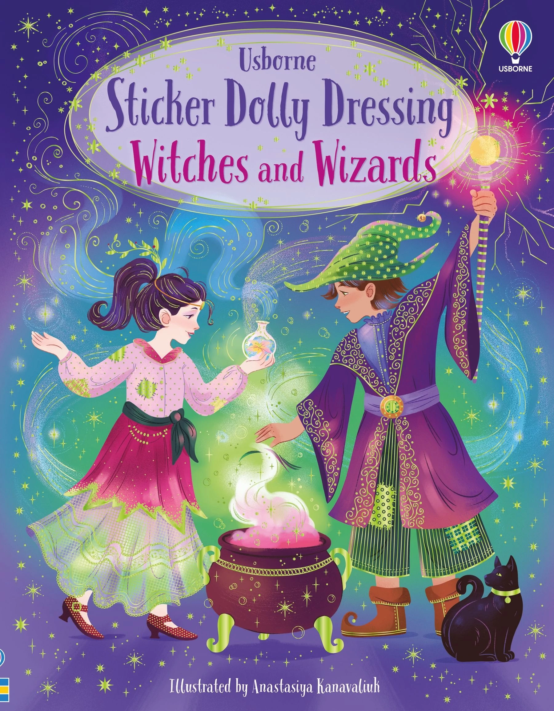 STICKER DOLLY DRESSING-WITCHES AND WIZARDS