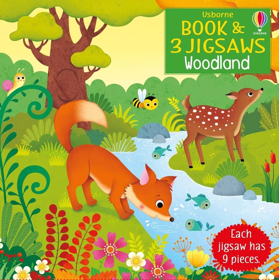 BOOK AND JIGSAW - WOODLAND